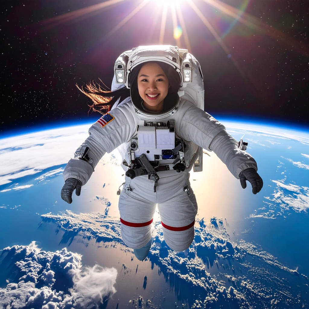Astronaut above Earth